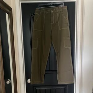 Green Cargo Pants with Durable Design